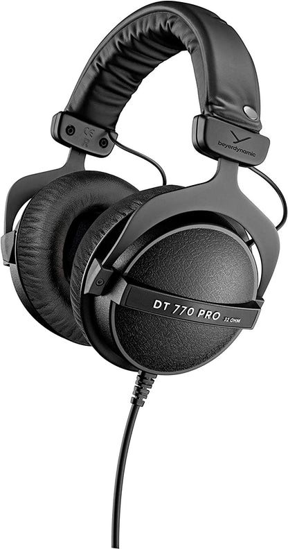 beyerdynamic DT 770 PRO 250 Ohm Over-Ear Studio Headphones in Black. Closed Construction, Wired for Studio use, Ideal for Mixing in The Studio