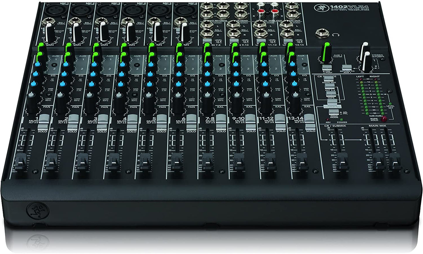 Mackie 1402VLZ4, 14-channel Compact Mixer with High Quality Onyx Preamps