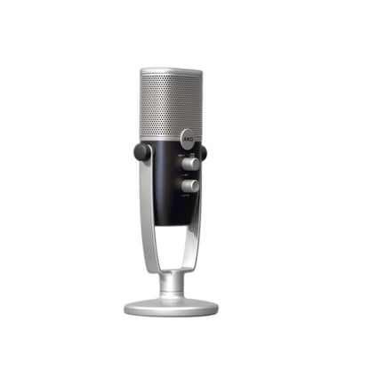 AKG Pro Audio Ara Professional USB-C Condenser Microphone, Dual Pattern Audio Capture Modes for Podcasting, Video Blogging, Gaming and Streaming, Blue & Silver