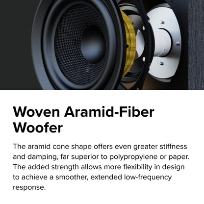 ELAC Debut 3.0 Bookshelf Speakers - 1” Aluminum Dome Tweeter & Aramid Fiber Woofer - 2-Way Bass Reflex - to 38KHz Response