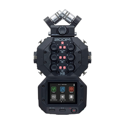 Zoom H8 12-Track Portable Recorder, Stereo Microphones, 6 Inputs, Touchscreen Interface, USB Audio Interface, Battery Powered, for Stereo/Multitrack Audio for Video, Podcasting, and Music