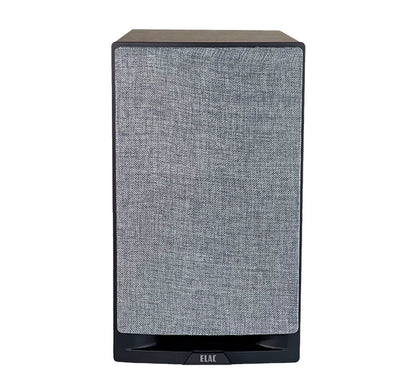 ELAC Uni-Fi Refrence 3-Way 6-1/2" Bookshelf Speakers, Walnut with Black Baffle for Home Theater and Stereo Systems