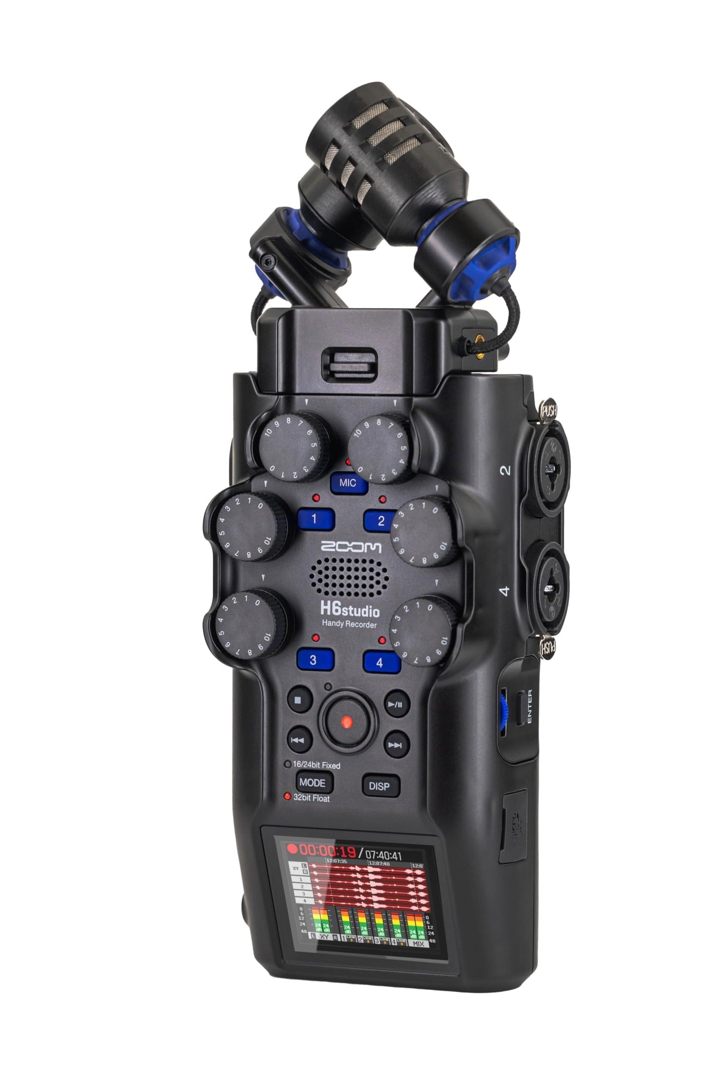 Zoom H6 studio, 8-Track 32-Bit Float with Gain Knobs, Interchangeable Microphone Capsules, Professional Preamps, USB Audio Interface for Voice, Filmmakers, & Musicians