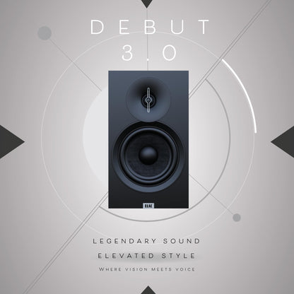 ELAC Debut 3.0 DB63-BK Bookshelf Speakers, Black Ash (Pair) - 1” Aluminum Dome Tweeter & 6.5” Aramid Fiber Woofer - 2-Way Bass Reflex - 42Hz to 38KHz Response