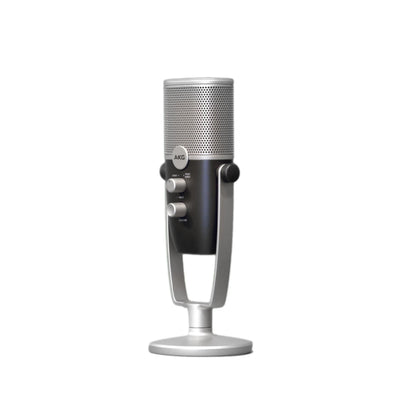 AKG Pro Audio Ara Professional USB-C Condenser Microphone, Dual Pattern Audio Capture Modes for Podcasting, Video Blogging, Gaming and Streaming, Blue & Silver