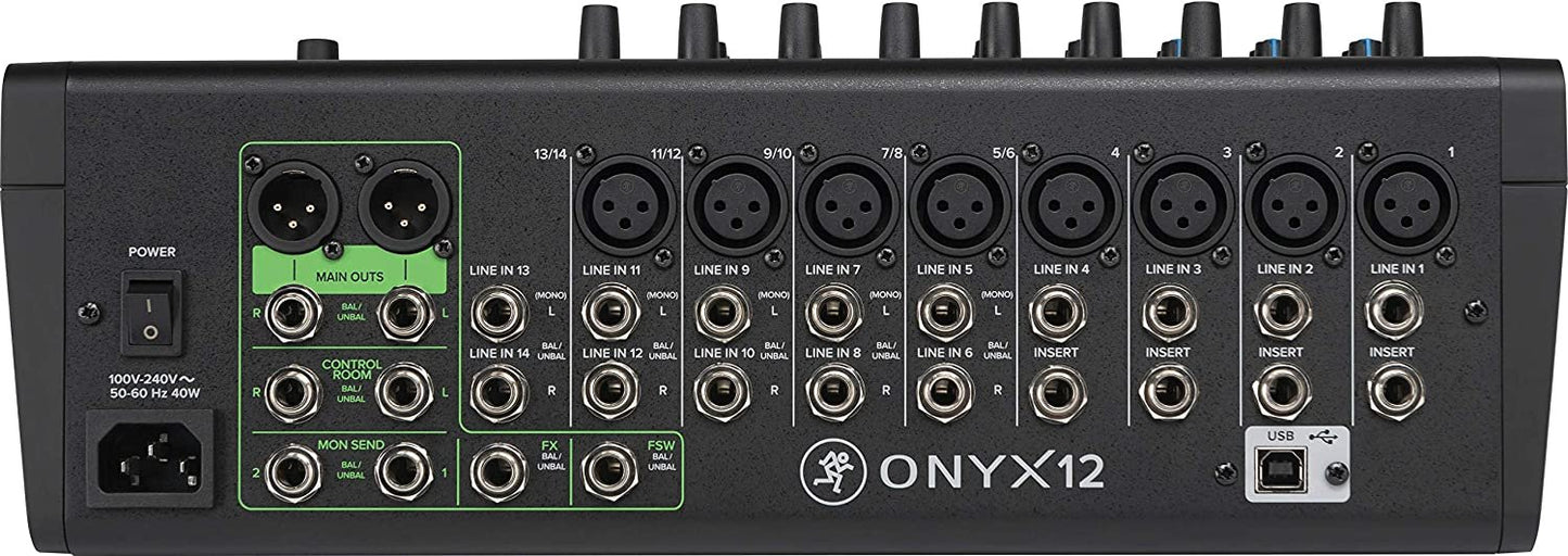 Mackie Onyx Series, 12-Channel Premium Analog Mixer with Multi-Track USB (Onyx12)