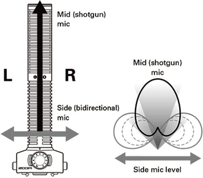 Zoom SSH-6 Stereo Shotgun Microphone Capsule with Hairy Windscreen for Film, Video, ENG and Dialogue, works with H5, H6, Q8, U-44, F1, F4, F8n, and F8