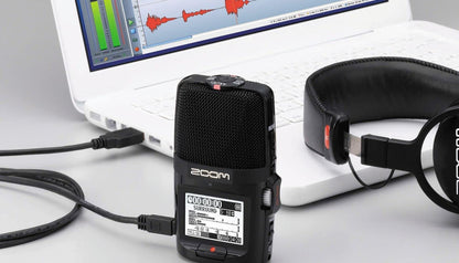 Zoom H2n Stereo/Surround-Sound Portable Recorder, 5 Built-In Microphones, X/Y, Mid-Side, Surround Sound, Ambisonics Mode, Records to SD Card, For Recording Music, Audio for Video, and Interviews