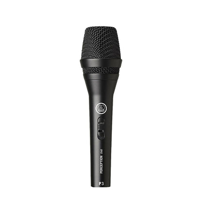 AKG Pro Audio Perception P3S High-Performance Dynamic Cardiod Microphone for Backing Vocals and Instruments,Black