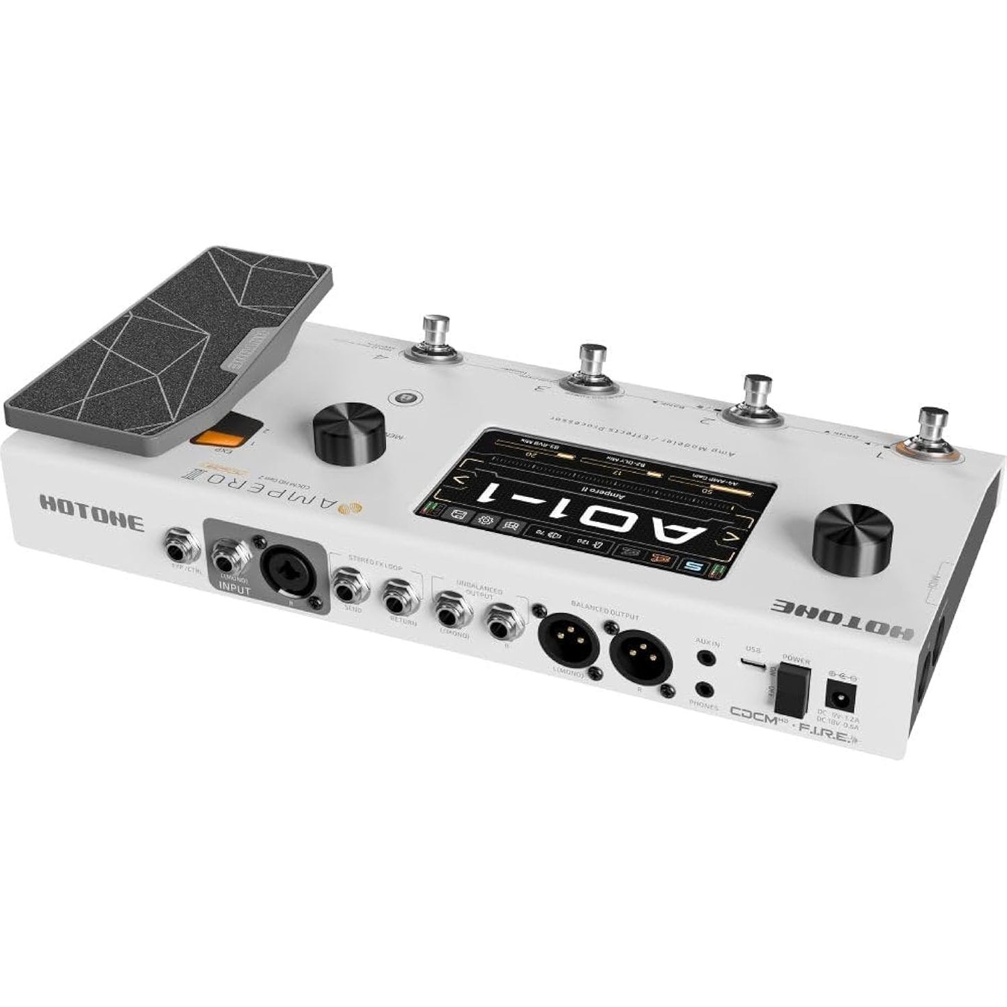 Hotone Ampero II MP-350 Guitar Effects Processor Amp Modeler Multi Effects Pedal with Cab Simulation IR Loader Touchscreen Studio Quality Audio Durable Metal Chassis Guitar Accessories