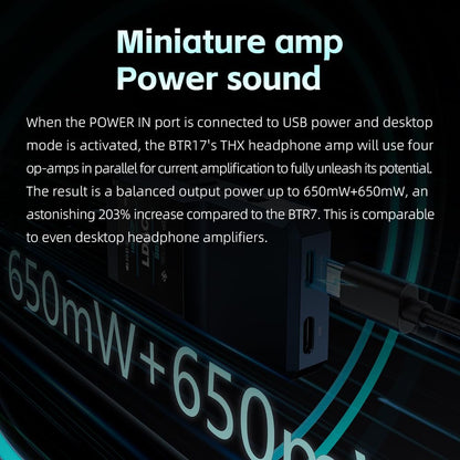 FiiO BTR17 Bluetooth 5.4 USB DAC AMP with LDAC, aptX Lossless. Dual ES9069Q, 10-Band PEQ, THX AAA 78+amps 3.5mm Unbalanced & 4.4mm Balanced