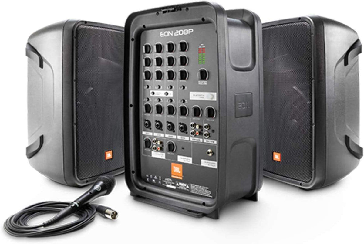 JBL Professional EON208P Portable All-in-One 2-way PA System with 8-Channel Mixer and Bluetooth