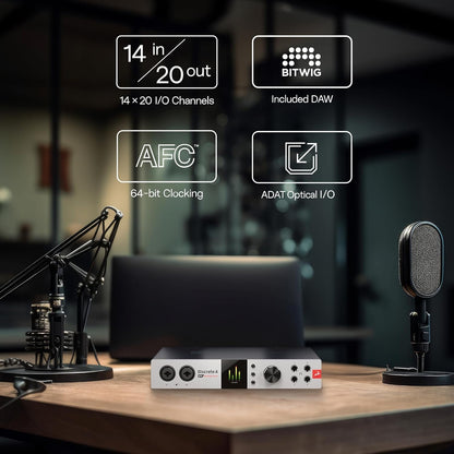 Discrete 4 Pro Synergy Core 14x20 Thunderbolt 3 Interface and USB 2.0 Audio Interface with Onboard Real-time Effects - Antelope Audio
