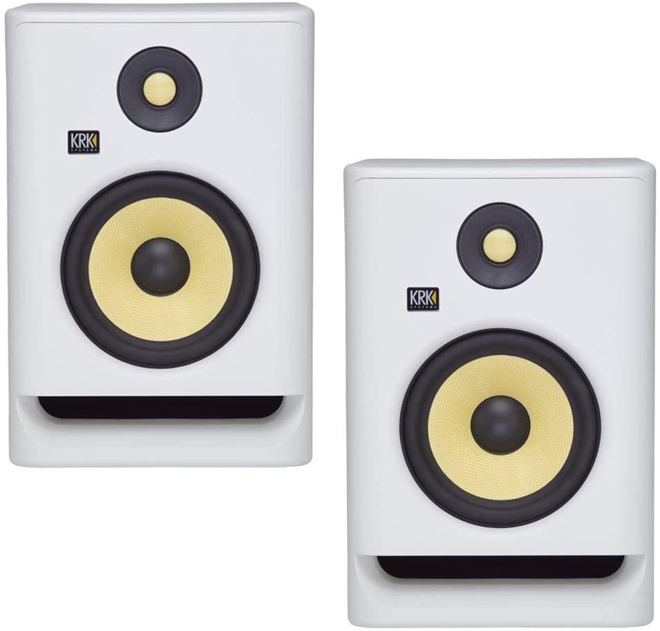 KRK RP5 Rokit 5 G4 Professional Bi-Amp 5" Powered Studio Monitors, White Noise - PAIR