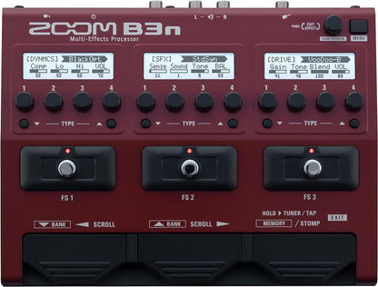 Zoom B3n Bass Guitar Multi-Effects Processor Pedal, With 60+ Built-in effects, Amp Modeling, Stereo Effects, Looper, Rhythm Section, Tuner