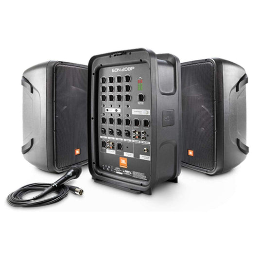 JBL Professional EON208P Portable All-in-One 2-way PA System with 8-Channel Mixer and Bluetooth