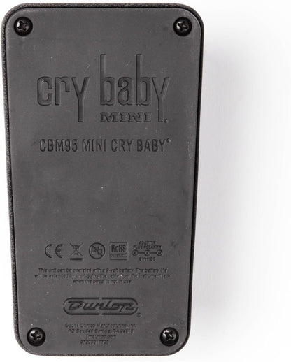 JIM DUNLOP Cry Baby Mini Wah CBM95 Guitar Effects Pedal, Black
