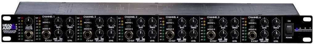 ART HeadAmp6 Pro 6 Channel Professional Headphone Amplifier With EQ