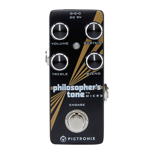 Pigtronix Guitar Compression Effects Pedal, Black (PTM)