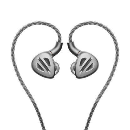 FIIO FH9 Headphones Earphone Wired High Resolution Over-The-Ear 1DD+6BA Detachable Cable Deep Bass Comes with 2.5/3.5/4.4mm Swappable Plugs for Smartphone/PC/Players/Home Audio(Titanium)