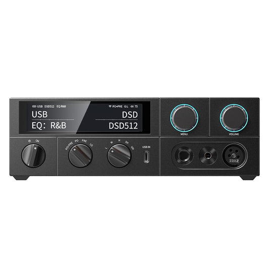 FiiO K15 Full Balance HiFi DAC and Headphone amp AK4497Sx2,Bluetooth 5.1 LDAC, Discrete Class AB Amplifier,USB Support DSD512 & PCM768kHz. Coaxial/Optical/XLR4 with Remote Control (Black)