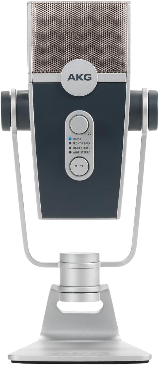 AKG Pro Audio Lyra Ultra-HD, Four Capsule, Multi-Capture Mode, USB-C Condenser Microphone for Recording and Streaming