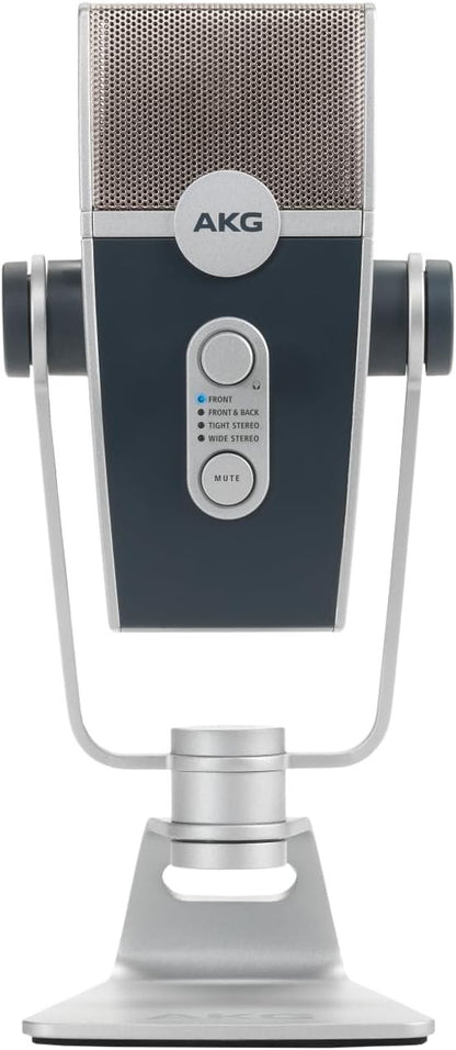 AKG Pro Audio Lyra Ultra-HD, Four Capsule, Multi-Capture Mode, USB-C Condenser Microphone for Recording and Streaming