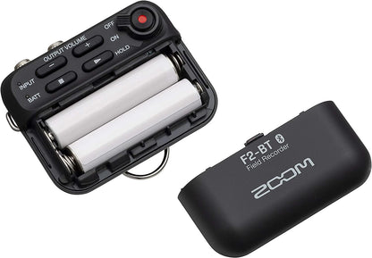 Zoom F2-BT Lavalier Recorder with Bluetooth, 32-Bit Float Recording, Audio for Video, Wireless Timecode Synchronization, Records to SD, and Battery Powered with Included Lavalier Microphone