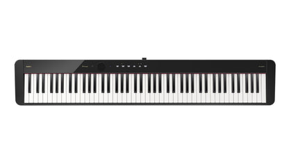 Casio Privia PX-S5000 Portable Digital Piano with 88 Hybrid Weighted Keys, 23 Tones, Touch Sensor Controls, Sustain Pedal, Bluetooth, USB, AC Adapter, 16W Speakers, Gloss Black Finish (PX-S5000BK)