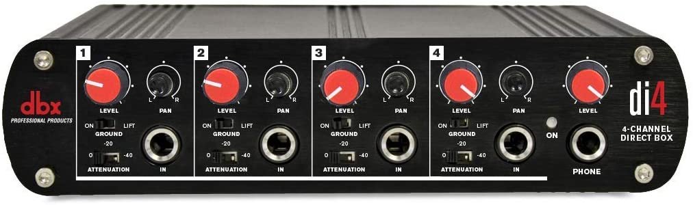 dbx DI4 Active 4-Channel Direct Box with Line Mixer