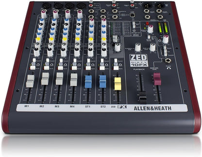 Allen & Heath ZED60-10FX - Touring Quality Audio Mixer with 2 Mic/Line, 2 Mic/Line/DI, 3 Stereo Line, Onboard FX and USB I/O (AH-ZED60-10FX)
