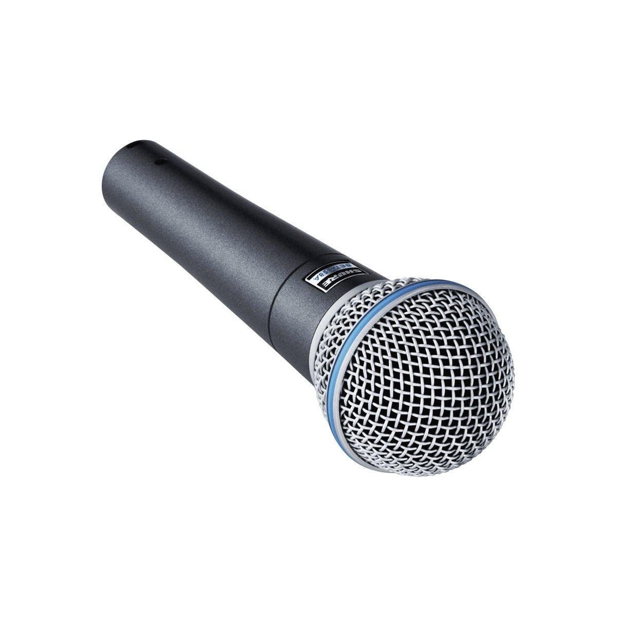 Shure BETA 58A Vocal Microphone - Single Element Supercardioid Dynamic Mic for Stage and Studio, Includes A25D Adjustable Stand Adapter, 5/8” to 3/8” (Euro) Thread Adapter and Storage Bag
