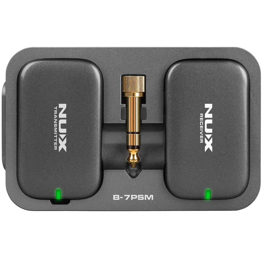 NUX B-7PSM 5.8 GHz Wireless in-Ear Monitoring System Bundle with 2pcs Microfiber Polishing Cloths, Charging Case Included, Stereo Audio transmitting