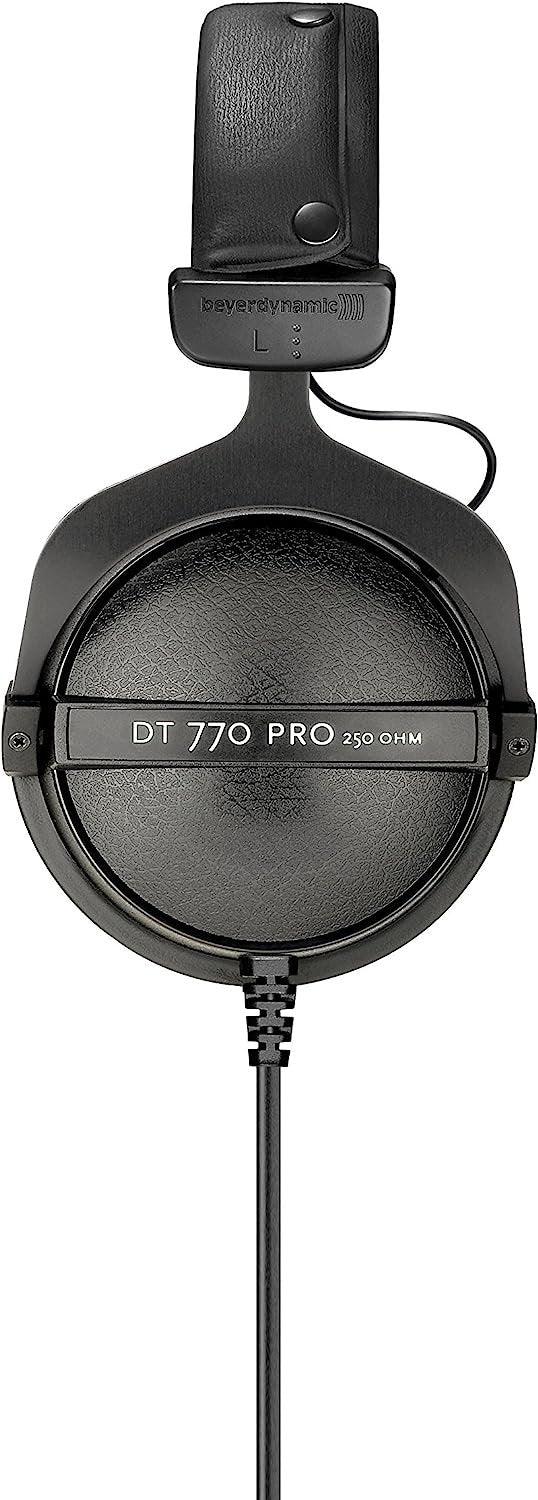beyerdynamic DT 770 PRO 250 Ohm Over-Ear Studio Headphones in Black. Closed Construction, Wired for Studio use, Ideal for Mixing in The Studio