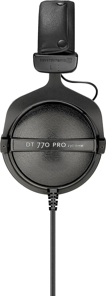 beyerdynamic DT 770 PRO 250 Ohm Over-Ear Studio Headphones in Black. Closed Construction, Wired for Studio use, Ideal for Mixing in The Studio