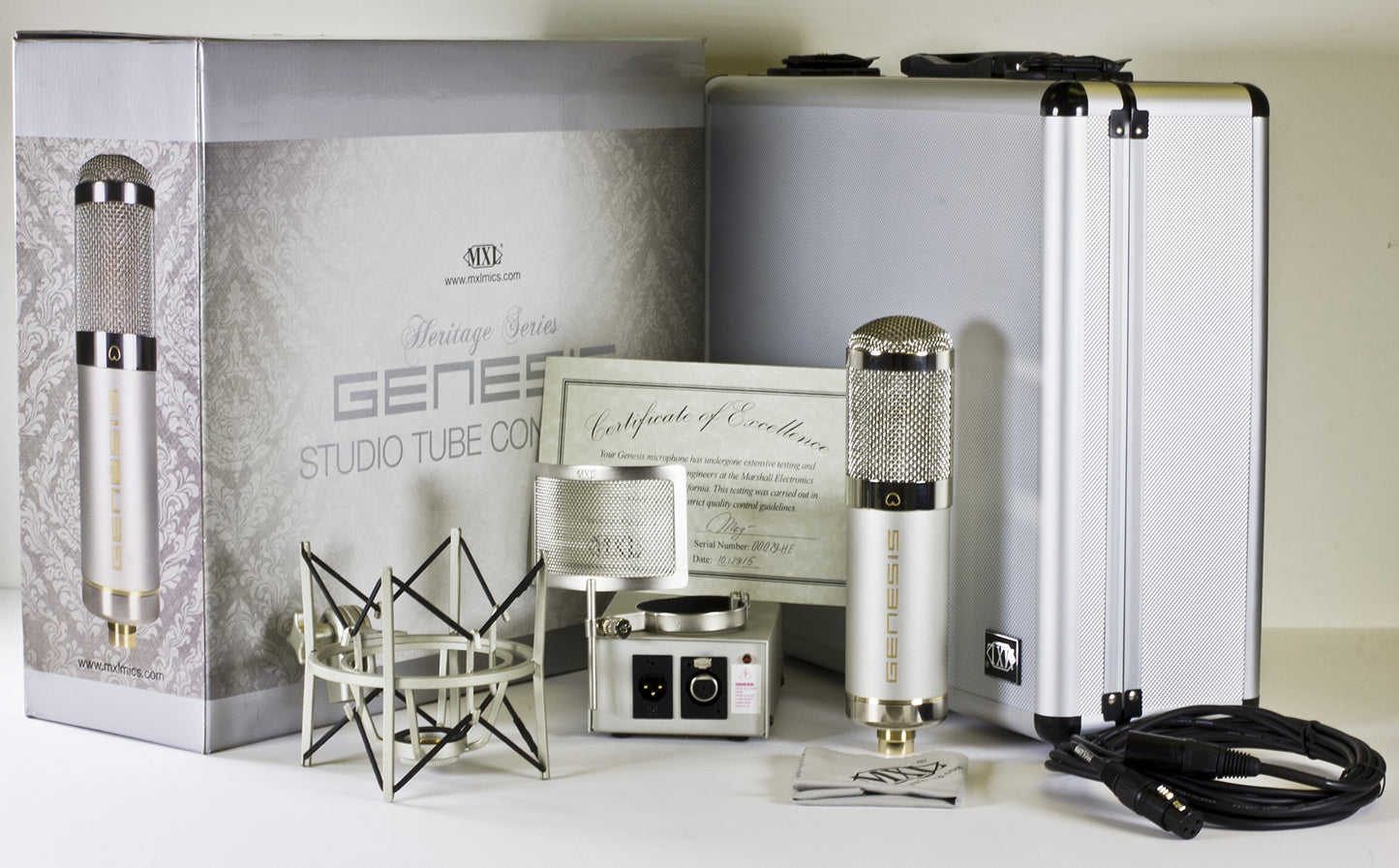MXL Genesis HE Premium Mullard Tube Microphone Bundle - Heritage Edition