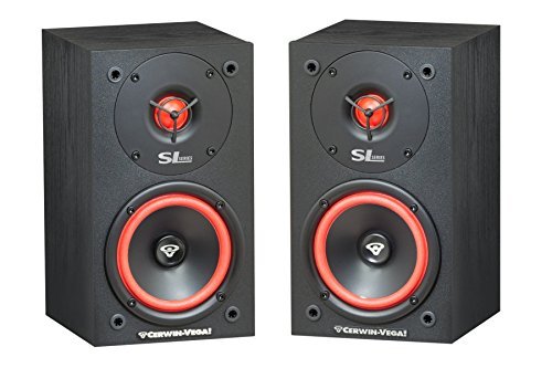 Cerwin Vega SL-5M 5 1/4" 2-Way Satellite Speakers with 1" Soft Dome Tweeter - Set of 2 - Black