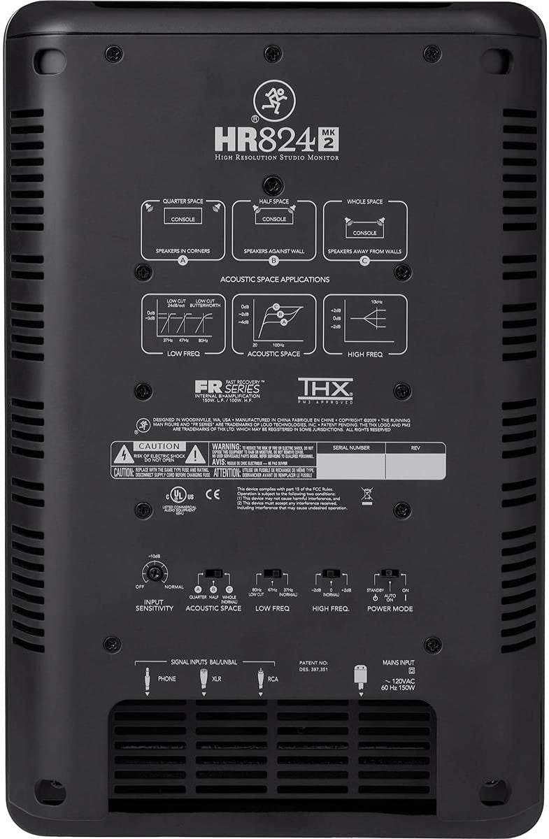 Mackie 8-Inch 2-way High Resolution Studio Monitor - Black (HR824mk2)