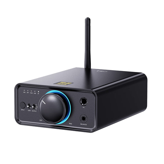 FiiO K7BT Balanced HiFi DAC Bluetooth Headphone Amplifier AK4493S*2, XMOS XU208 PCM384kHz DSD256,USB/Optical/Coaxial/RCA Inputs, 6.35mm/4.4mm Output(US Plug)
