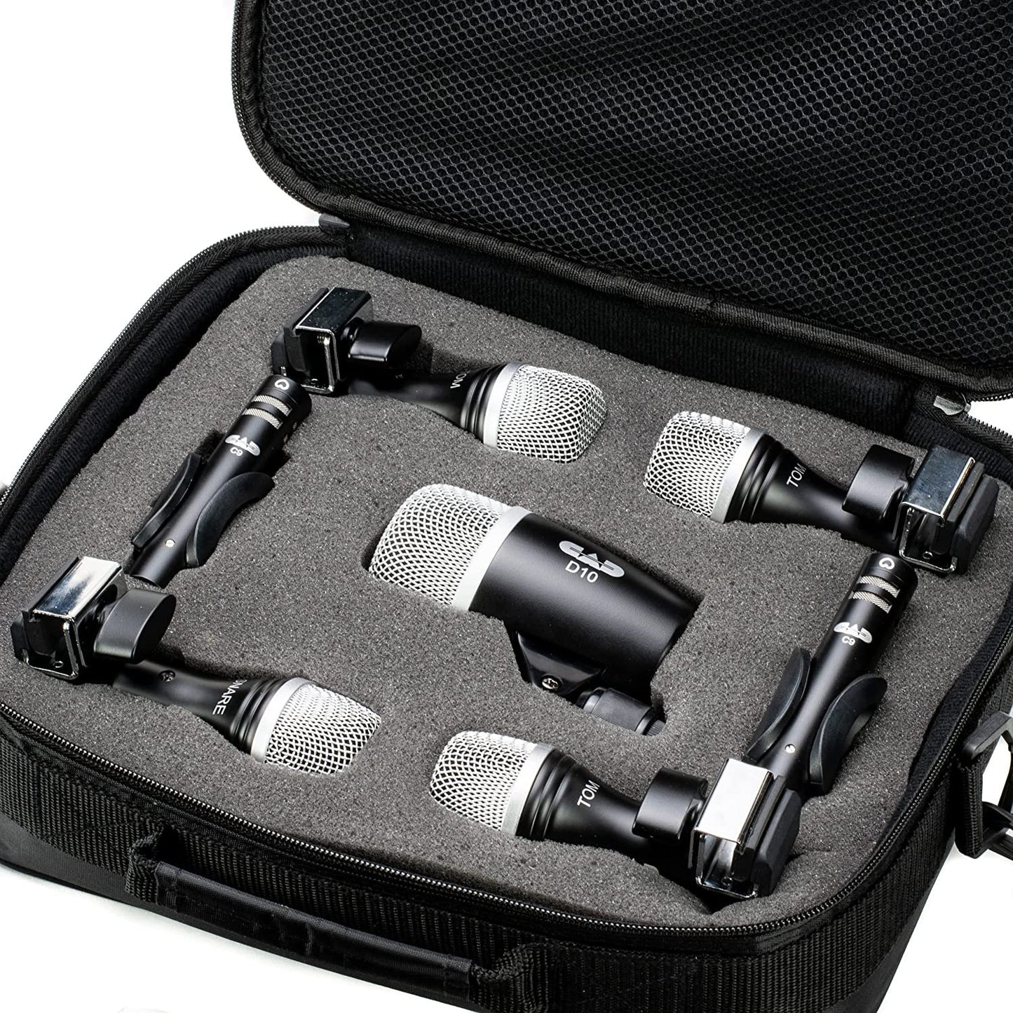 CAD Audio Stage7 7 Piece Drum Mic Pack - Includes Kick Mic, Snare Mic, 3 Tom Mics and 2 Overhead Condenser Mics