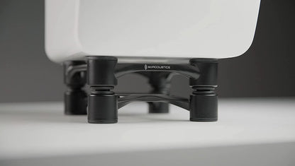 IsoAcoustics Aperta Series Isolation Speaker Stands with Tilt Adjustment: Aperta (6.1" x 7.5") Black Pair