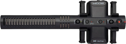 Zoom M3 MicTrak Stereo On-Camera Shotgun Microphone with 32-Bit Float, 90 degree, 120 degree, and MONO Mode, Shockmount, USB Microphone Compatible, and Battery Powered