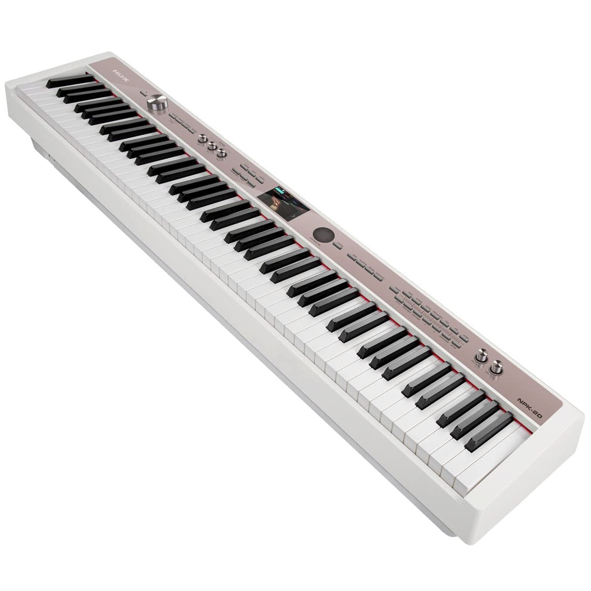 NUX NPK-20 Portable Digital Piano, 271 Sounds, 88-Key Triple-Sensor Scaled Hammer-Action Keyboard, 5 Levels Touch Sensitivity