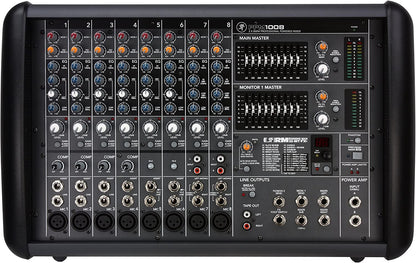 Mackie PPM1008 8-Channel, 1600-Watt Powered Desktop Mixer with Effects Black