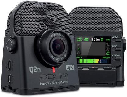 Zoom Q2n-4K Handy Video Recorder, 4K/30P Ultra High Definition Video, Compact Size, Stereo Microphones, Wide Angle Lens, for Recording Music, Video, YouTube Videos, Livestreaming