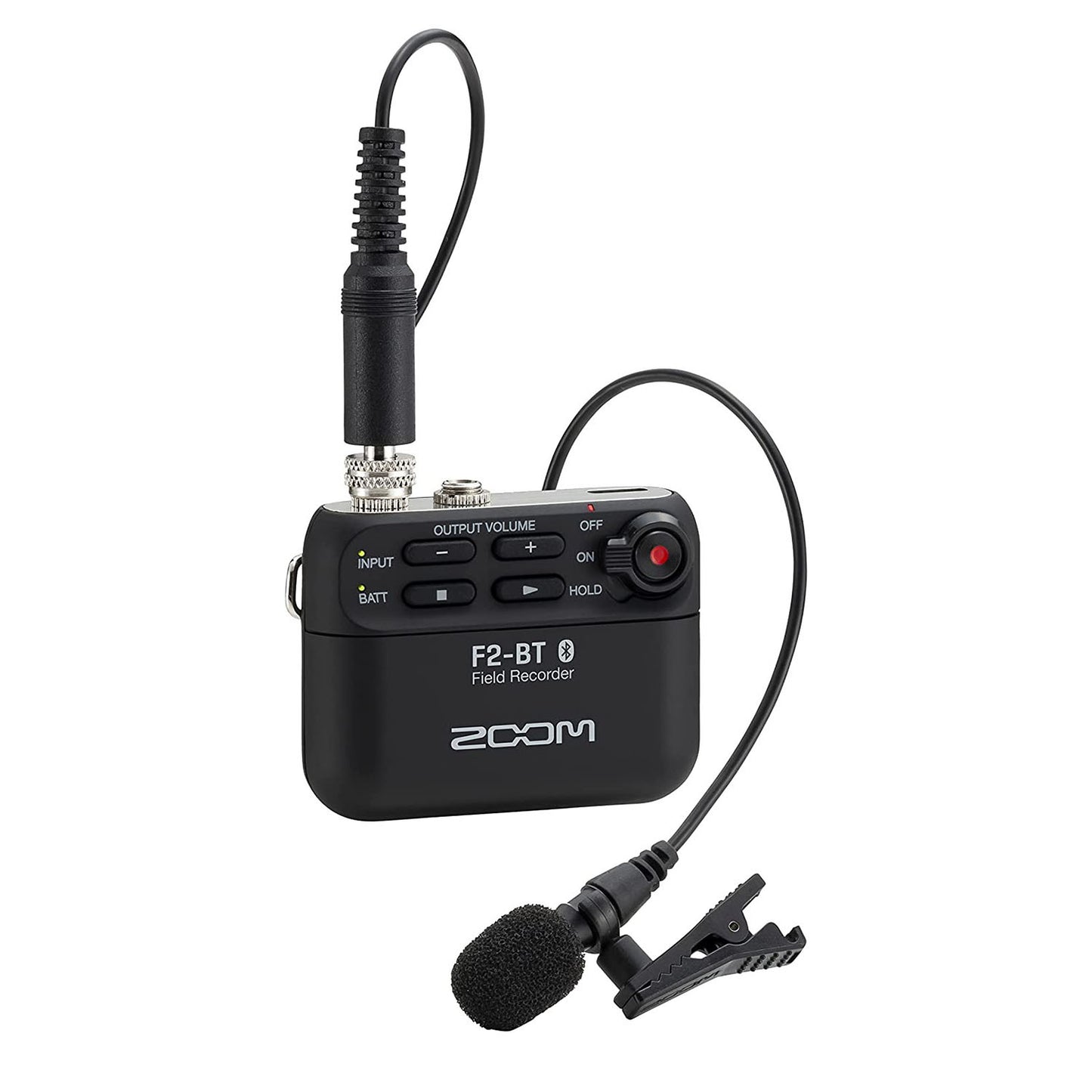 Zoom F2-BT Lavalier Recorder with Bluetooth, 32-Bit Float Recording, Audio for Video, Wireless Timecode Synchronization, Records to SD, and Battery Powered with Included Lavalier Microphone