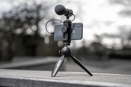 Shure MV88+ Video Kit - Digital Stereo Condenser Microphone for Apple and Android, with Manfrotto PIXI Tripod, Phone Clamp, Mount, iOS and USB-C Cables for Next-Level Compatibility and Connectivity