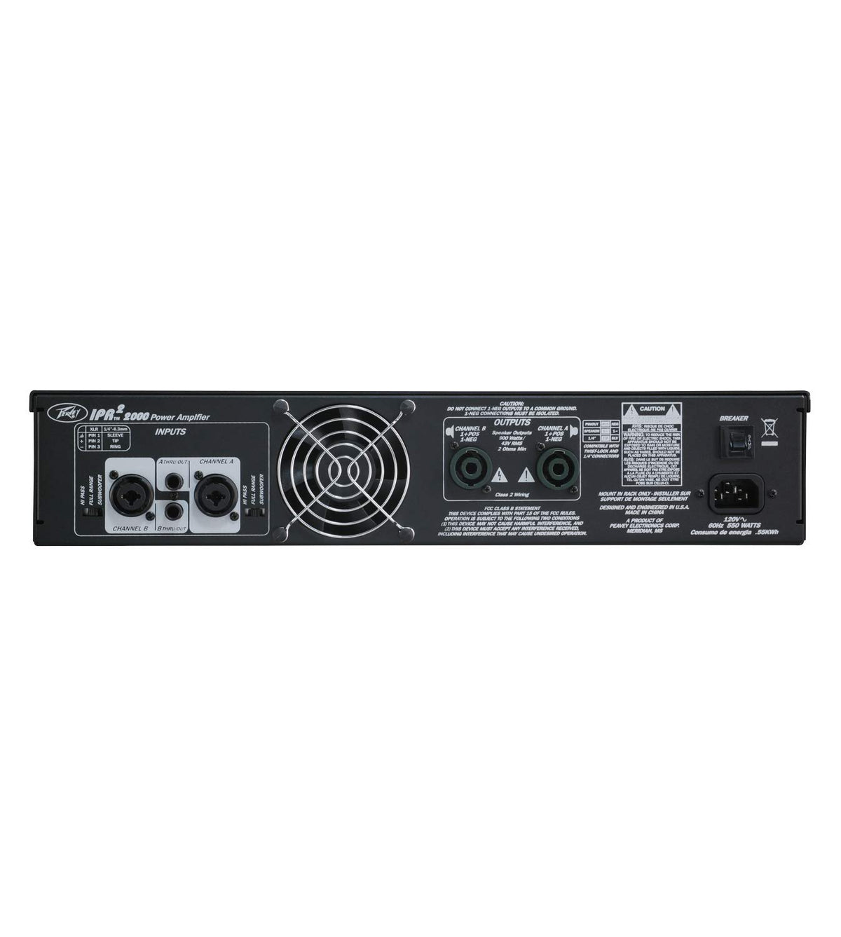 Peavey IPR2 2000 Lightweight Power Amp, Black (IPR22000)