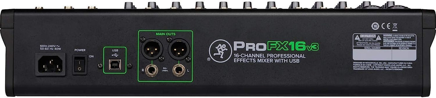 Mackie ProFXv3 Series, 12-Channel Professional Effects Mixer with USB, Onyx Mic Preamps and GigFX effects engine - Unpowered (ProFX12v3)