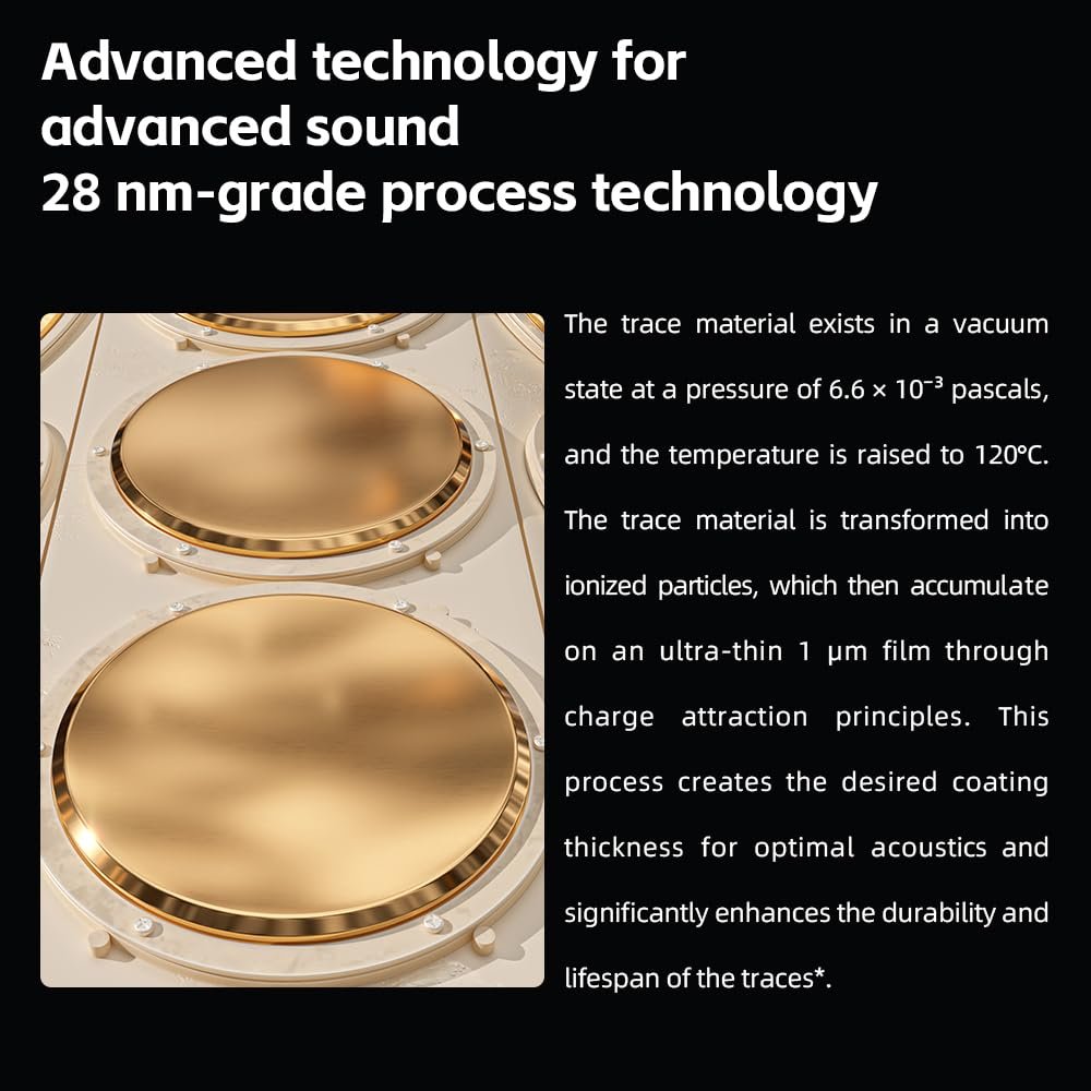 FiiO FT7 Headphones Open-Back Planar 106mm Planar Magnetic Monitor Earphone Gold Diaphragm Carbon Fiber Shell Detachable Cables (Black)